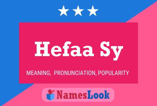 ملصق اسم Hefaa Sy