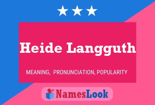 ملصق اسم Heide Langguth