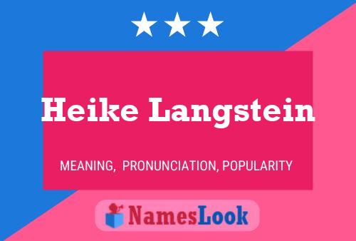 ملصق اسم Heike Langstein