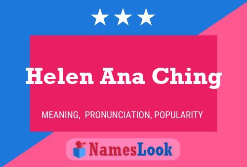 ملصق اسم Helen Ana Ching