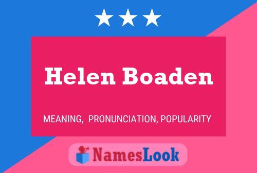 ملصق اسم Helen Boaden