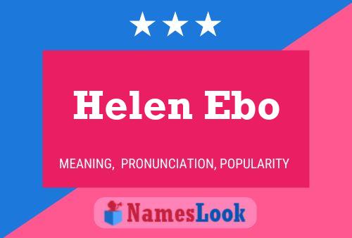 ملصق اسم Helen Ebo