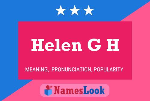 ملصق اسم Helen G H