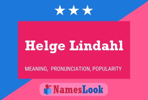 ملصق اسم Helge Lindahl