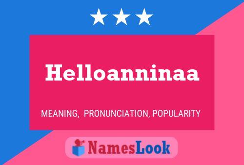 ملصق اسم Helloanninaa