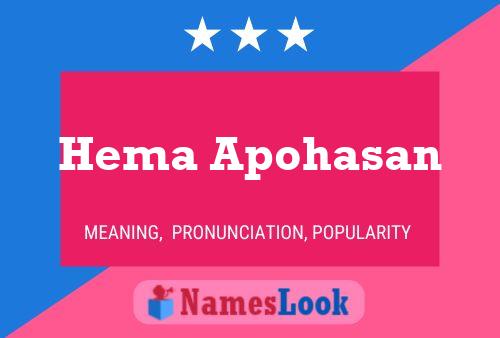 ملصق اسم Hema Apohasan