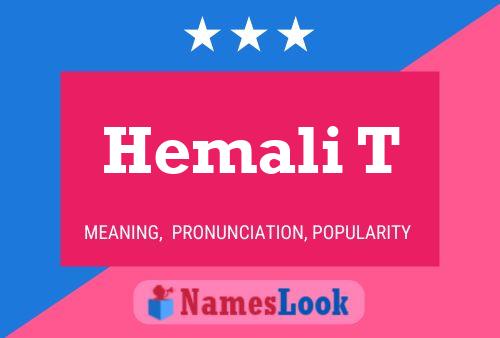 ملصق اسم Hemali T