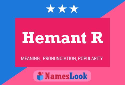 ملصق اسم Hemant R