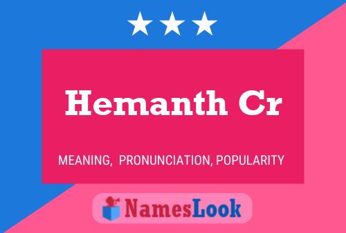 ملصق اسم Hemanth Cr