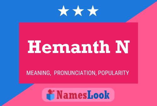 ملصق اسم Hemanth N