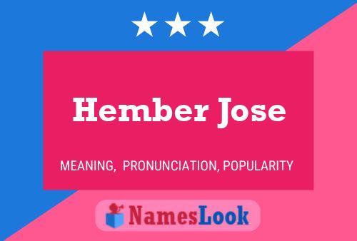 ملصق اسم Hember Jose