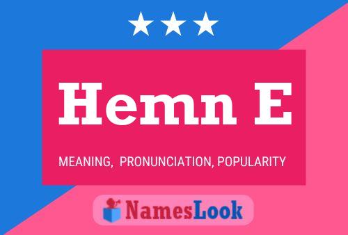 ملصق اسم Hemn E