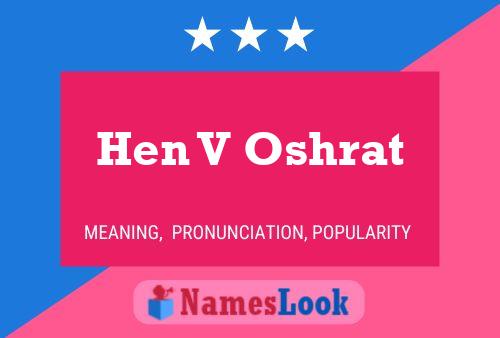 ملصق اسم Hen V Oshrat