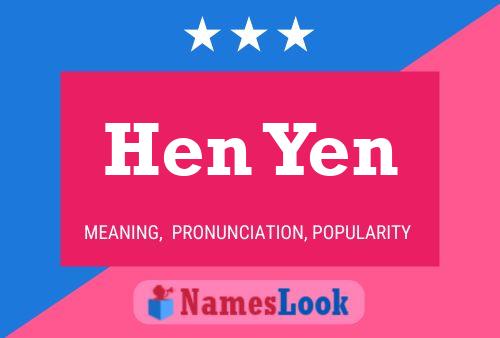 ملصق اسم Hen Yen