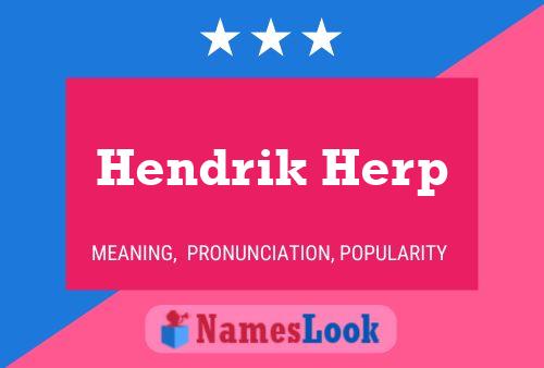 ملصق اسم Hendrik Herp