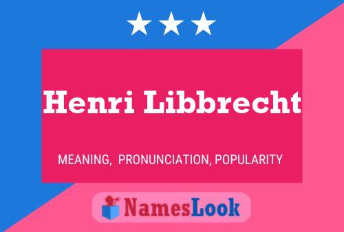 ملصق اسم Henri Libbrecht