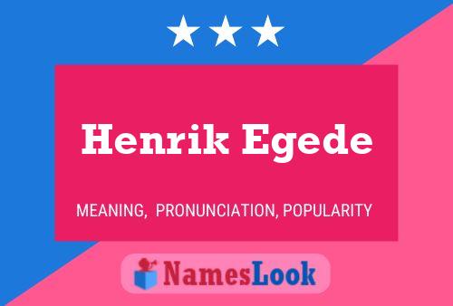 ملصق اسم Henrik Egede