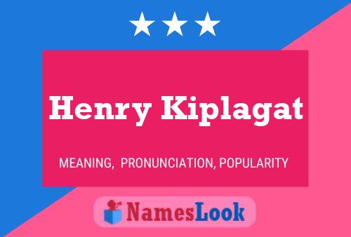 ملصق اسم Henry Kiplagat