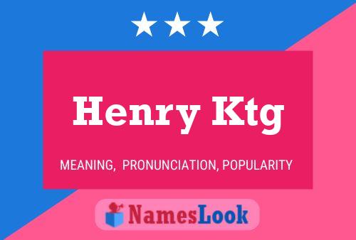 ملصق اسم Henry Ktg