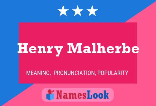 ملصق اسم Henry Malherbe