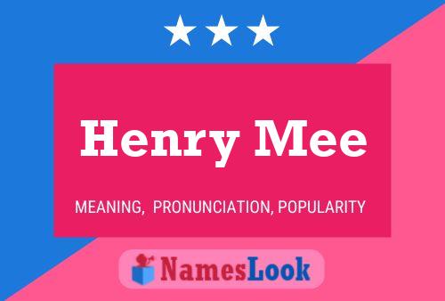 ملصق اسم Henry Mee