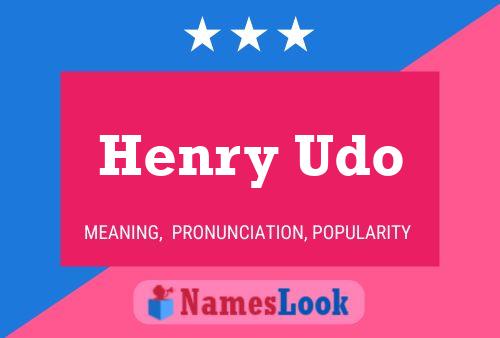 ملصق اسم Henry Udo