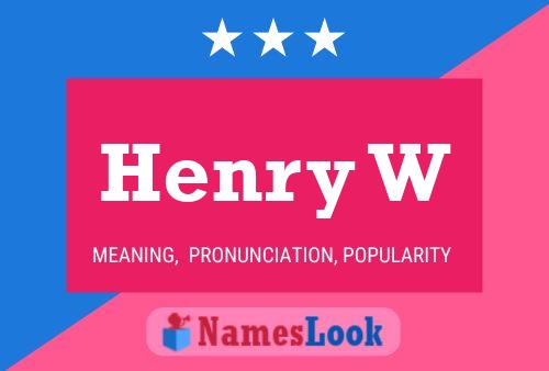 ملصق اسم Henry W