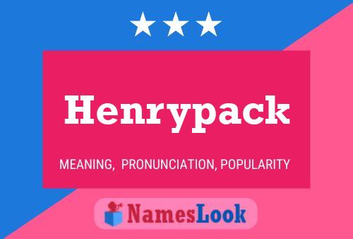 ملصق اسم Henrypack