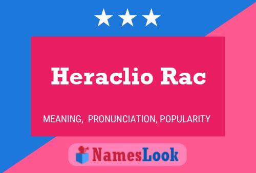 ملصق اسم Heraclio Rac