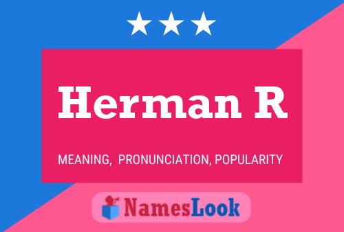 ملصق اسم Herman R