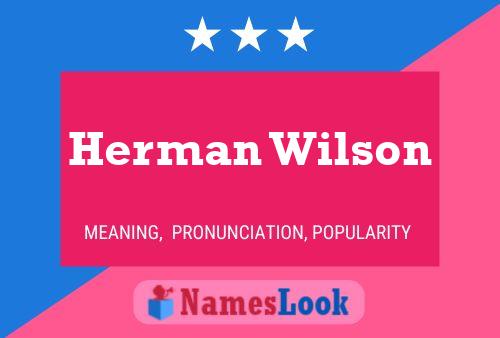 ملصق اسم Herman Wilson