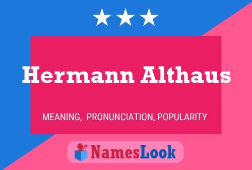 ملصق اسم Hermann Althaus