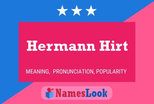 ملصق اسم Hermann Hirt