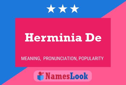 ملصق اسم Herminia De