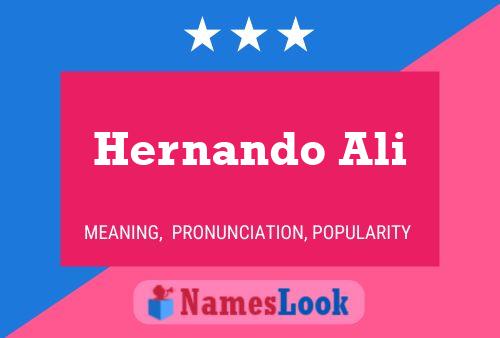 ملصق اسم Hernando Ali