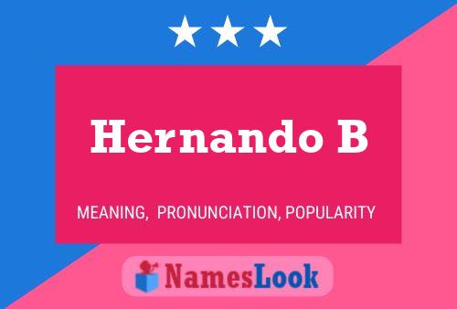 ملصق اسم Hernando B