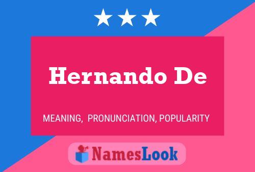 ملصق اسم Hernando De