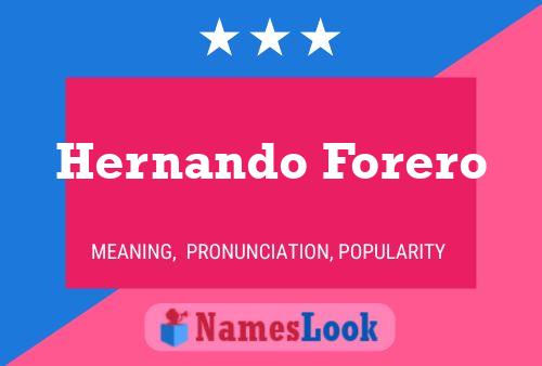 ملصق اسم Hernando Forero