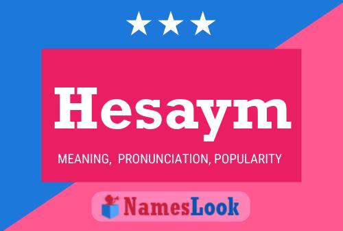 ملصق اسم Hesaym