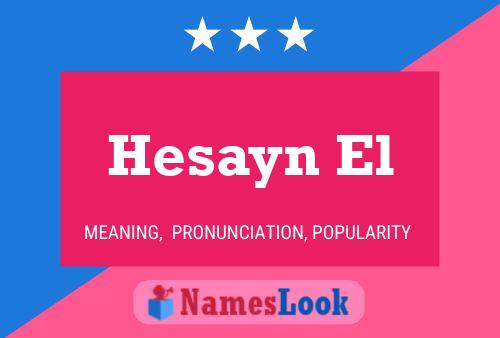 ملصق اسم Hesayn El