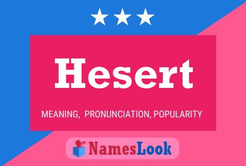 ملصق اسم Hesert