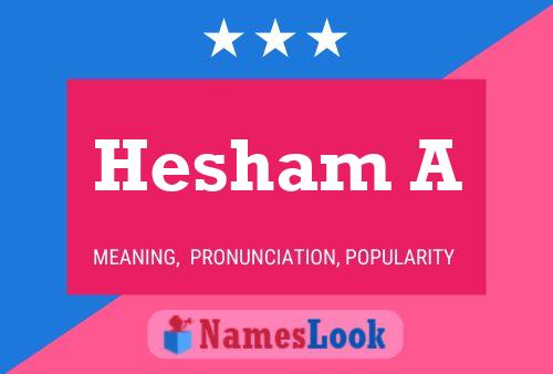 ملصق اسم Hesham A