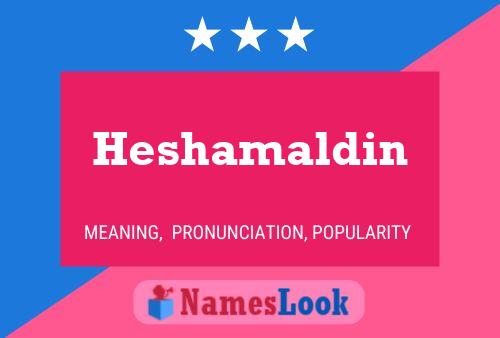 ملصق اسم Heshamaldin