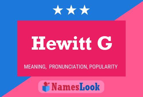 ملصق اسم Hewitt G