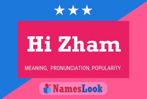 ملصق اسم Hi Zham