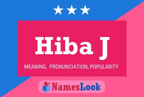 ملصق اسم Hiba J