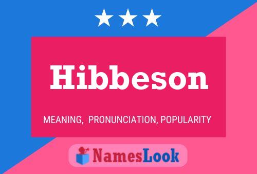 ملصق اسم Hibbeson