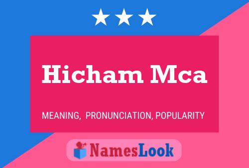 ملصق اسم Hicham Mca