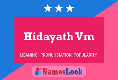 ملصق اسم Hidayath Vm