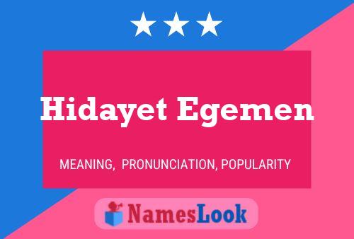 ملصق اسم Hidayet Egemen